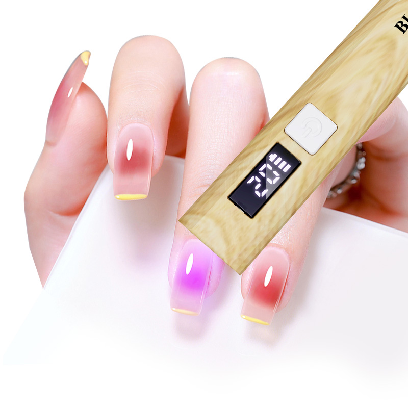 Mini4 Wood Grain Portable Rechargeable Nail Lamp